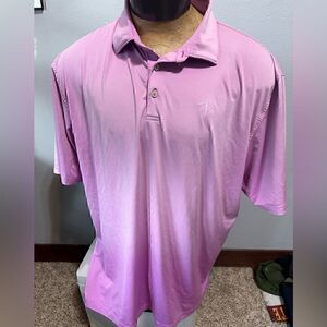 Peter Millar Summer Comfort Mens XXL Pink Short Sleeve Polo